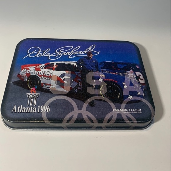 Dale Earnhardt Olympics 1996 2 car tin set - Picture 1 of 8